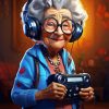 Cool Old Lady Diamond Painting