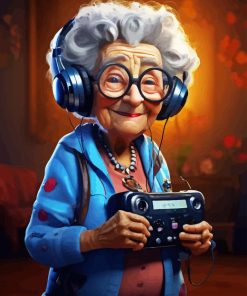 Cool Old Lady Diamond Painting