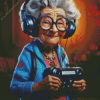 Cool Old Lady Diamond Painting