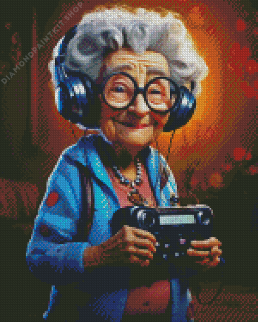 Cool Old Lady Diamond Painting