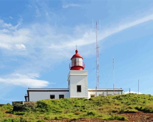 Farol Do Pargo Lighthouse Diamond Painting