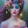 Flower Lady Diamond Painting