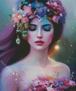 Flower Lady Diamond Painting