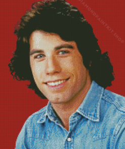 John Travolta Smiling Diamond Painting