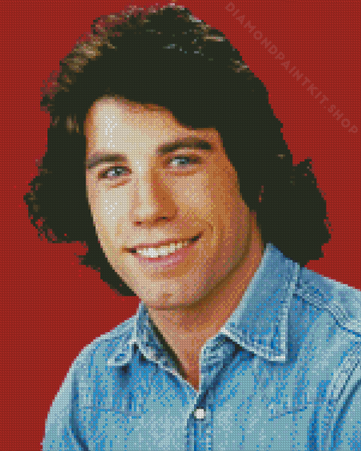 John Travolta Smiling Diamond Painting