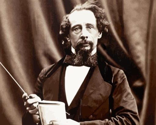 Monochrome Charles Dickens Diamond Painting