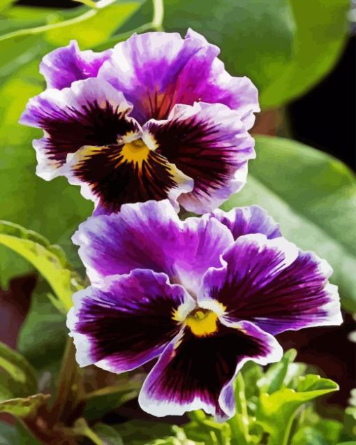 Pansy Flower Diamond Painting