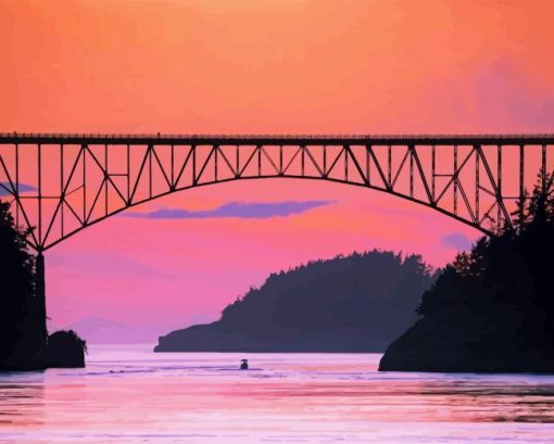 Pink Deception Pass Diamond Painting