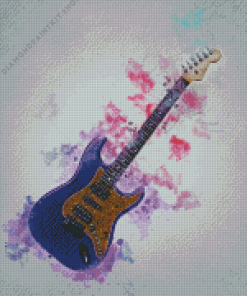 Purple Electric Guitar Diamond Painting