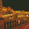 Sevilla City At Night Diamond Painting