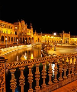 Sevilla City At Night Diamond Painting