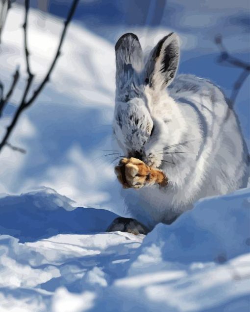 Snowshoe Hare Diamond Painting