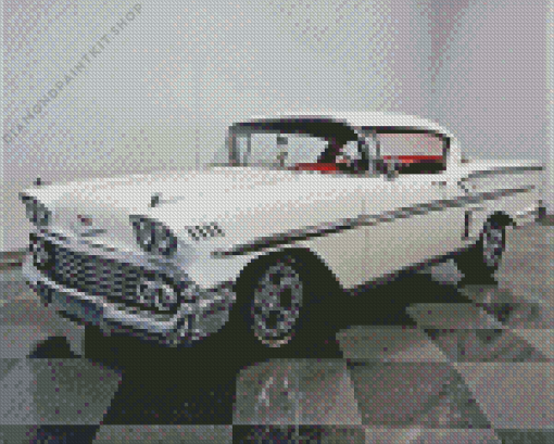 White 58 Impala Diamond Painting