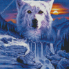 Wolf Waterfall Art Diamond Painting