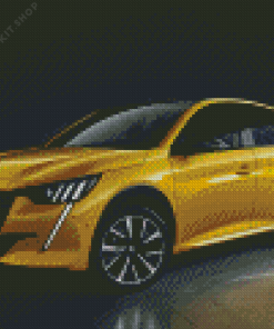 Yellow GTI Peugeot Diamond Painting