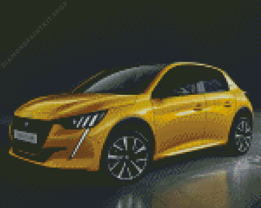 Yellow GTI Peugeot Diamond Painting