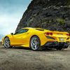 Yellow Ferrari F8 Diamond Painting