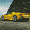 Yellow Ferrari F8 Diamond Painting