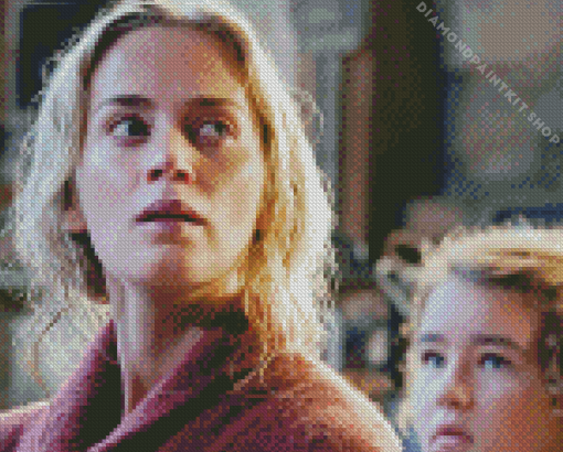 A Quiet Place Characters Diamond Painting