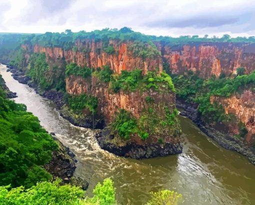 African Zambezi River Diamond Painting