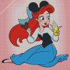 Ariel Mermaid Eating Ice Cream Diamond Painting