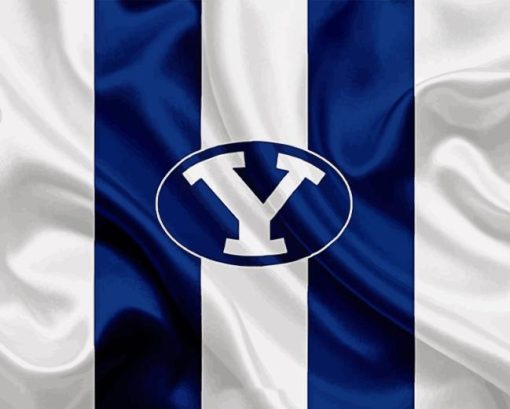 BYU Football Logo Flag Diamond Painting