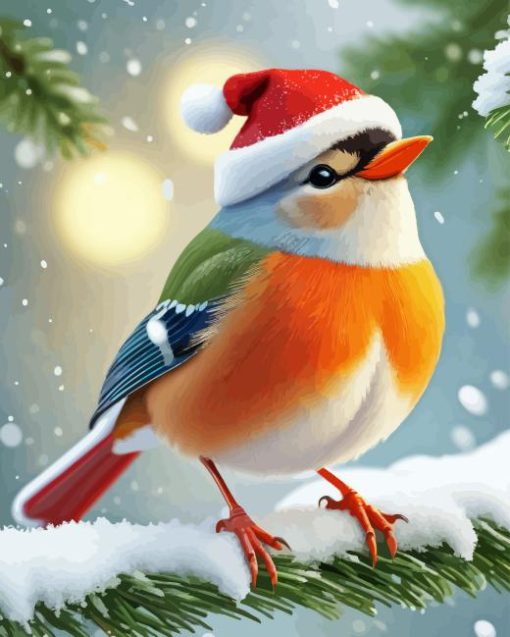 Bird Christmas Diamond Painting