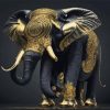 Black And Gold Elephant Diamond Painting