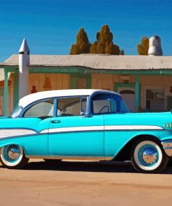 Blue 1957 Chevy Diamond Painting