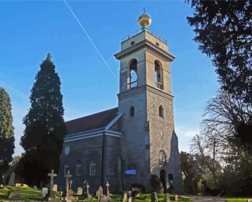 Bradenham Church England Diamond Painting