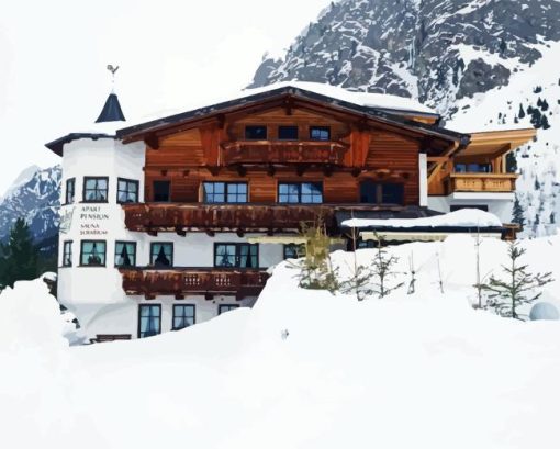 Cabin In Pitztal Diamond Painting