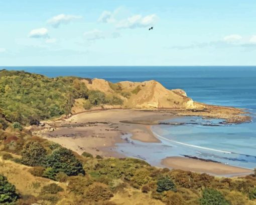 Cayton Bay Beach Diamond Painting