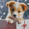 Christmas Puppy Diamond Painting