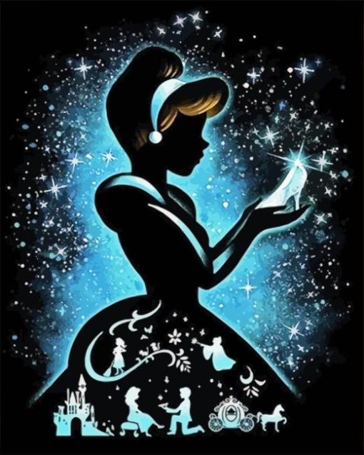 Cinderella Disney Silhouette Diamond Painting