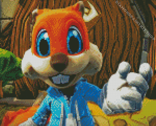 Conkers Bad Fur Day Game Diamond Painting