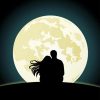 Couple In Moonlight Silhouette Diamond Painting