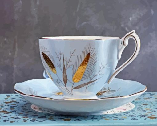 Cup And Saucer Diamond Painting