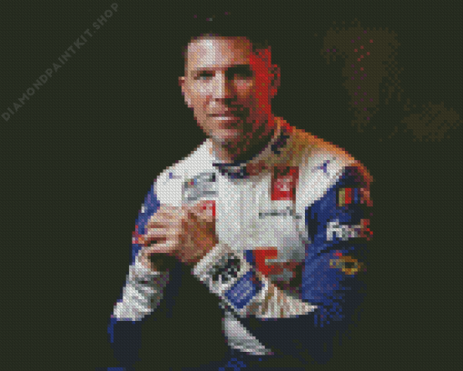 Denny Hamlin Racing Driver Diamond Painting