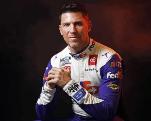 Denny Hamlin Racing Driver Diamond Painting