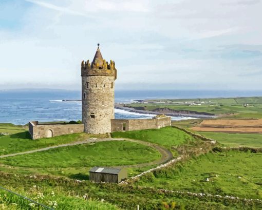 Doonagore Castle Ireland Diamond Painting