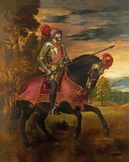 Equestrian Portrait Of Charles V Diamond Painting