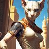 Female Tabaxi Diamond Painting