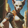 Female Tabaxi Diamond Painting