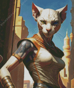 Female Tabaxi Diamond Painting