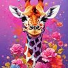 Floral Giraffe Diamond Painting