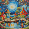 Folk Art House Diamond Painting