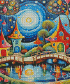 Folk Art House Diamond Painting