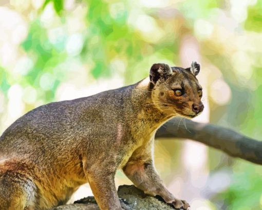 Fossa Animal On Tree Diamond Painting