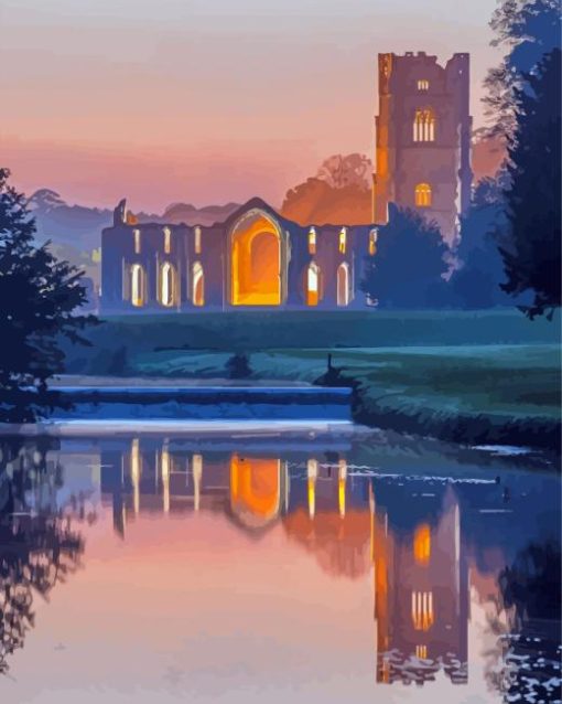 Fountains Abbey Art Diamond Painting