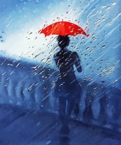 Girl With Umbrella Diamond Painting